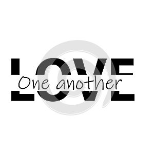 Christian Quote for print - Love one another