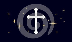 Christian religious cross sign