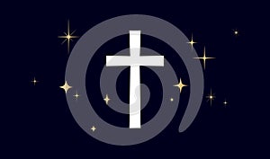 Christian religious cross sign