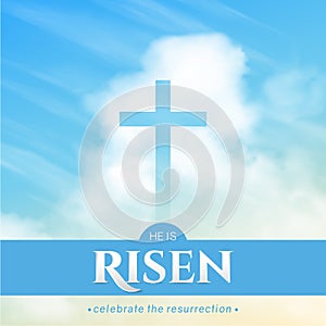 Christian religious design for Easter celebration. Vector