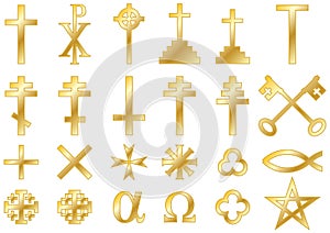 Christian religious symbols Gold