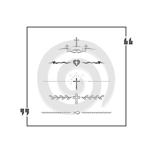 Christian, Religious Text Dividers. Vector Design Elements Set for You Design