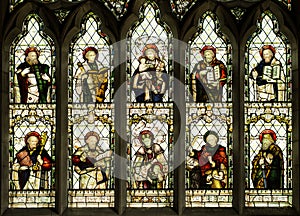 Christian Saints Stained Glass Church Window