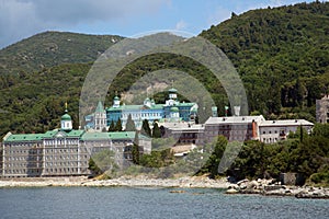 Christian shrine by the sea on Mount Athos