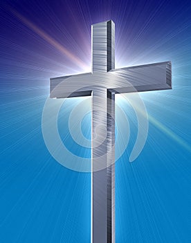 Christian silver cross