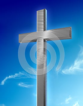 Christian silver cross