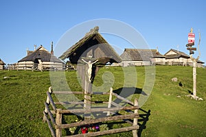 Christian symbol on Velika planina