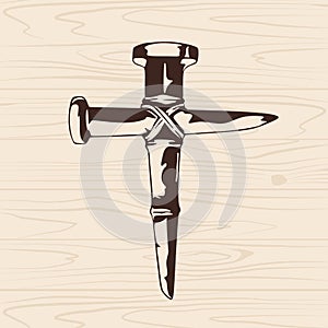 Christian symbols. The cross of nails.