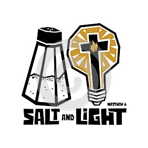 Christian typography, lettering and illustration. Salt and light