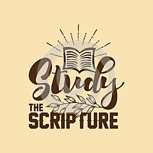 Christian typography, lettering and illustration. Study the Scripture