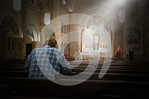 Christian Woman Prayer, Prays, Praying, Church photo