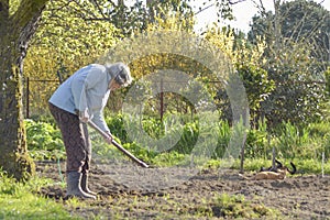 Christiane at the garden