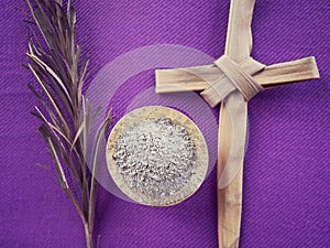 Christianity concept about Ash Wednesday, Good Friday, Lent Season and Holy Week.