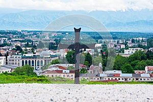 Christianity in Georgia, a cross monument in Kutaisi photo