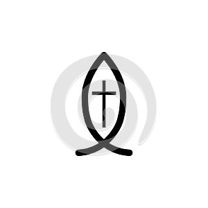 Christianity Ichthys sign icon. Element of religion sign icon for mobile concept and web apps. Detailed Christianity Ichthys icon