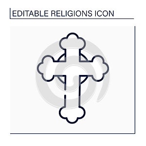 Christianity line icon