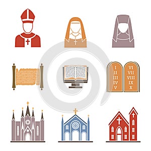 Christianity religion vector pastor religionism flat illustration holy sign silhouette praying religionary christian