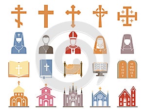 Christianity religion vector pastor religionism flat illustration holy sign silhouette praying religionary christian