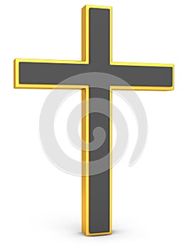 Christianity Symbol. Gold cross