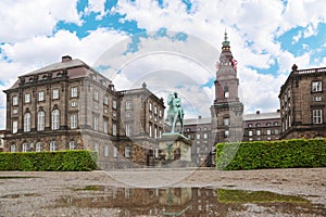 Christiansborg Palace and equestrian statue