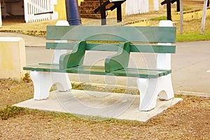 Christiansted usvi bench with separate seats