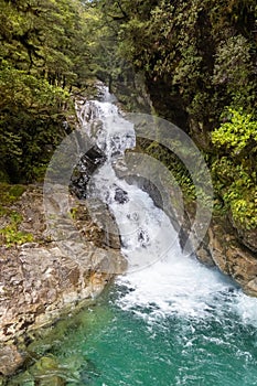 Christie Falls waterfall in New Zealand