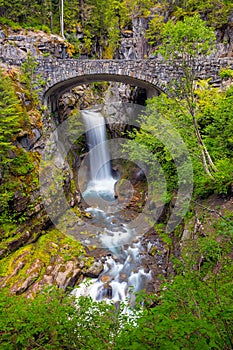 Christine Falls under Bridge in Mt Rainier National Park