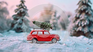 Christmad Tree on Car Roof