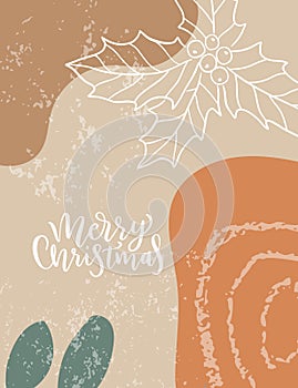 Christmas abstract background texture in modern style. New year illustration. Minimal art. Vector illustration modern