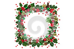 Christmas Abstract Wreath Square Decoration