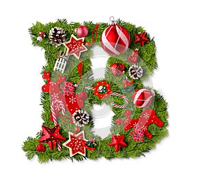 Christmas alphabet letter B