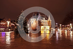 Christmas in Amsterdam at the Nieuwmarkt in the Netherlands by n