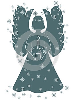 Christmas angel with a candle