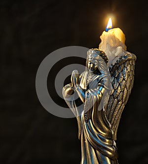 Christmas angel candle