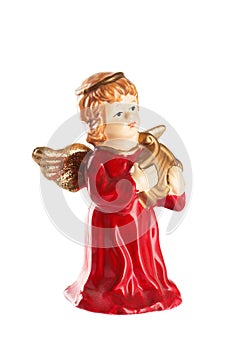 Christmas Angel decoration on a white background photo