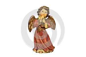 Christmas angel figure playing horn