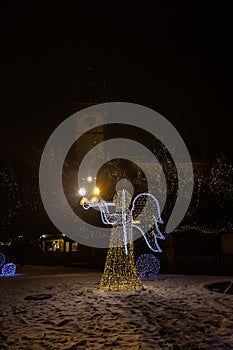 Christmas Angel in Prague Square, Czech Republic