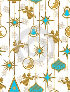 Christmas angels - seamless pattern