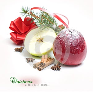 Christmas apples and spices