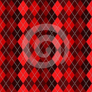 Christmas argyle pattern in shades of red