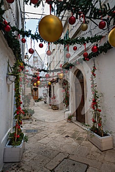 Christmas atmosphere in the little town Locorotondo