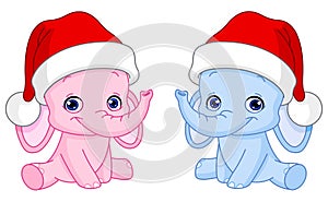 Christmas baby elephants