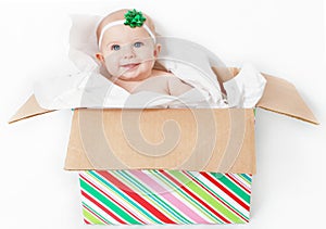 Christmas baby in present