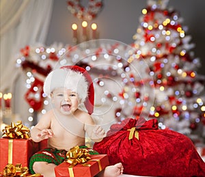 Christmas Baby in Santa Hat, Kids Xmas Present Gift