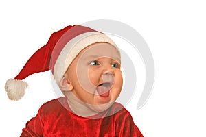 Christmas baby shrieking