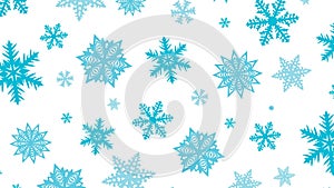 Christmas background, animation of snowflakes, rotation