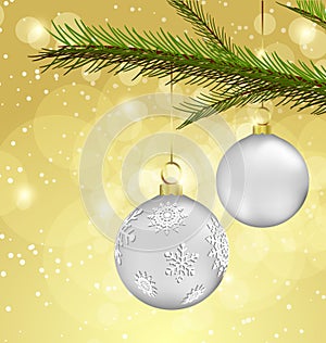 Christmas background with ball decorations