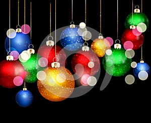 Christmas background with balls