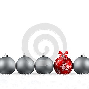 Christmas background with baubles