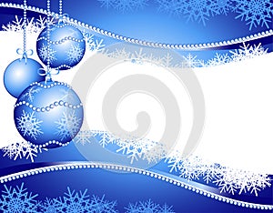 Christmas background in blue